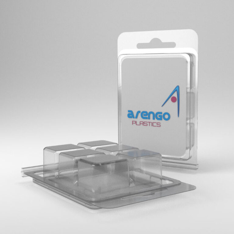 Wax_Melt_Packaging_Clamshell_Logo_Empty Image of Empty Wax Melt Packaging Clamshell with Logo