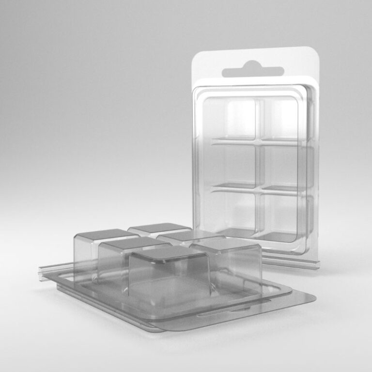 Wax_Melt_Packaging_Clamshell_No_Logo_Empty Image of Empty Wax Melt Packaging Clamshell with No Logo